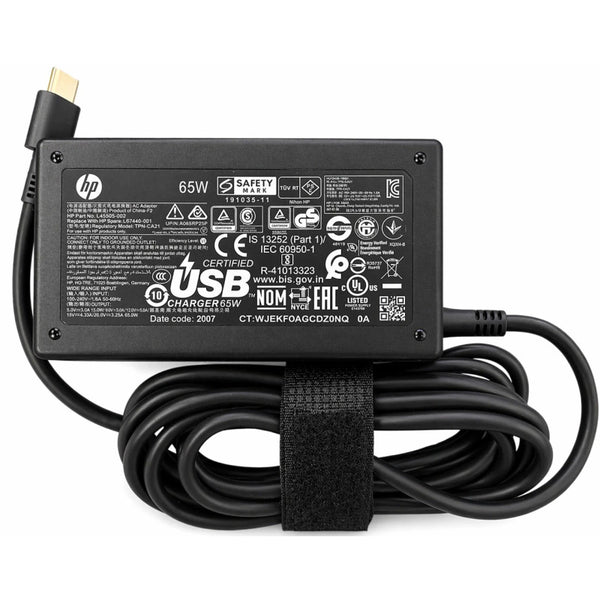 A/C Adapter - HP 65W USB-C w/ US Plug (OEM)